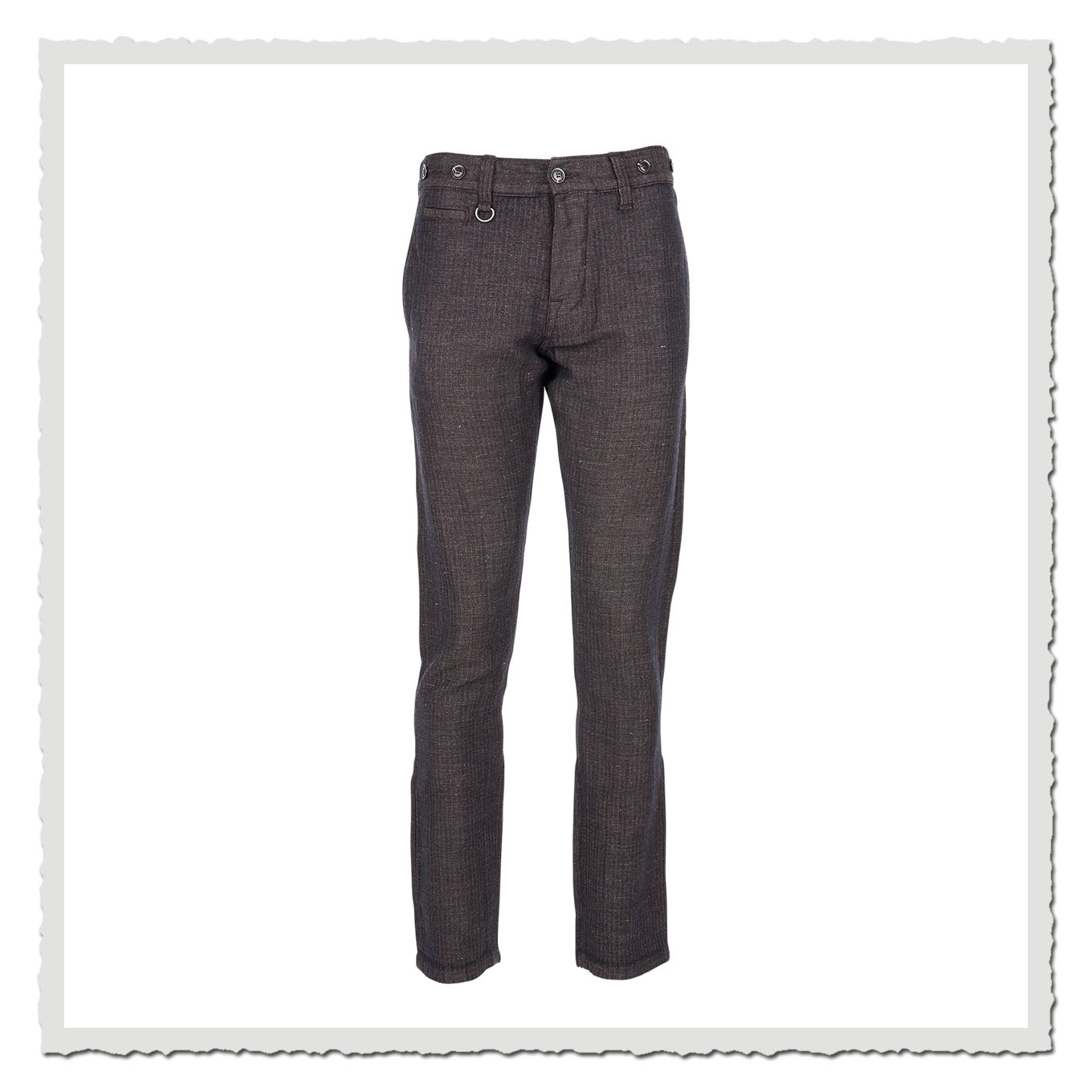 Pike Brothers Harvester Trousers Owen Brown ganzkörperfrei auf weißem Hintergrund